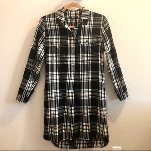 Madewell plaid shirt dress